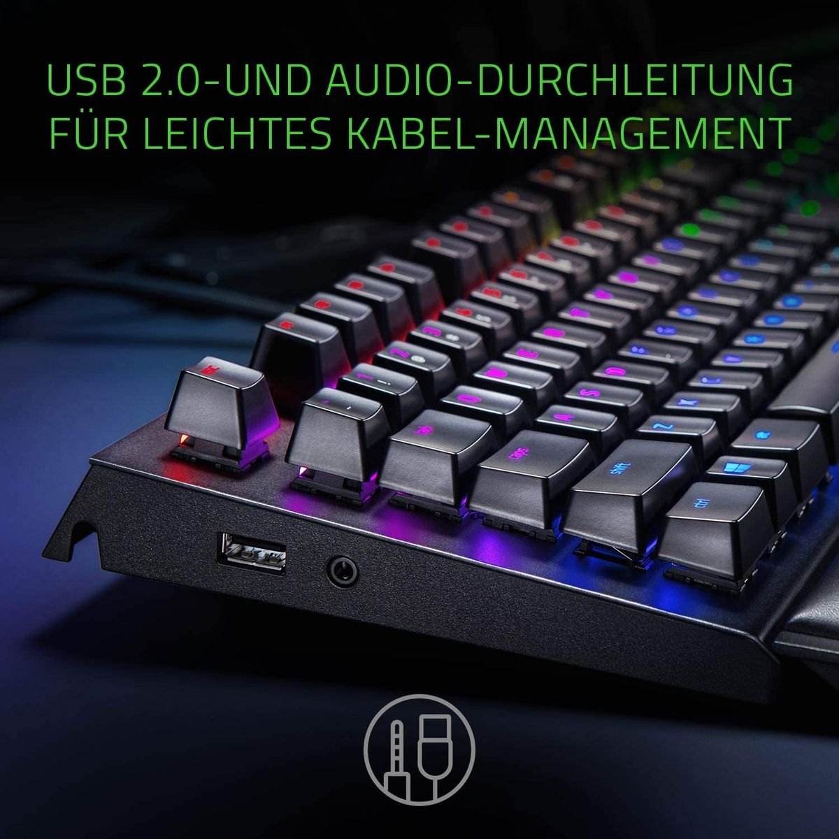 Razer BlackWidow Elite Gaming Keyboard Green Switches Chroma RGB DEU Layout QWERTZ