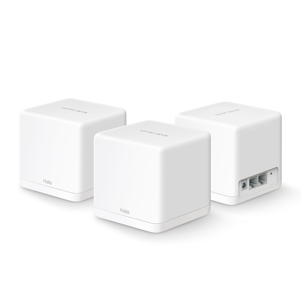 Mercusys Halo H30G AC1300 Wi-Fi Mesh System Dual Band WLAN Router & Repeater 1300 mbit/s up to 320m² MU-MIMO White 3er Pack v1.0