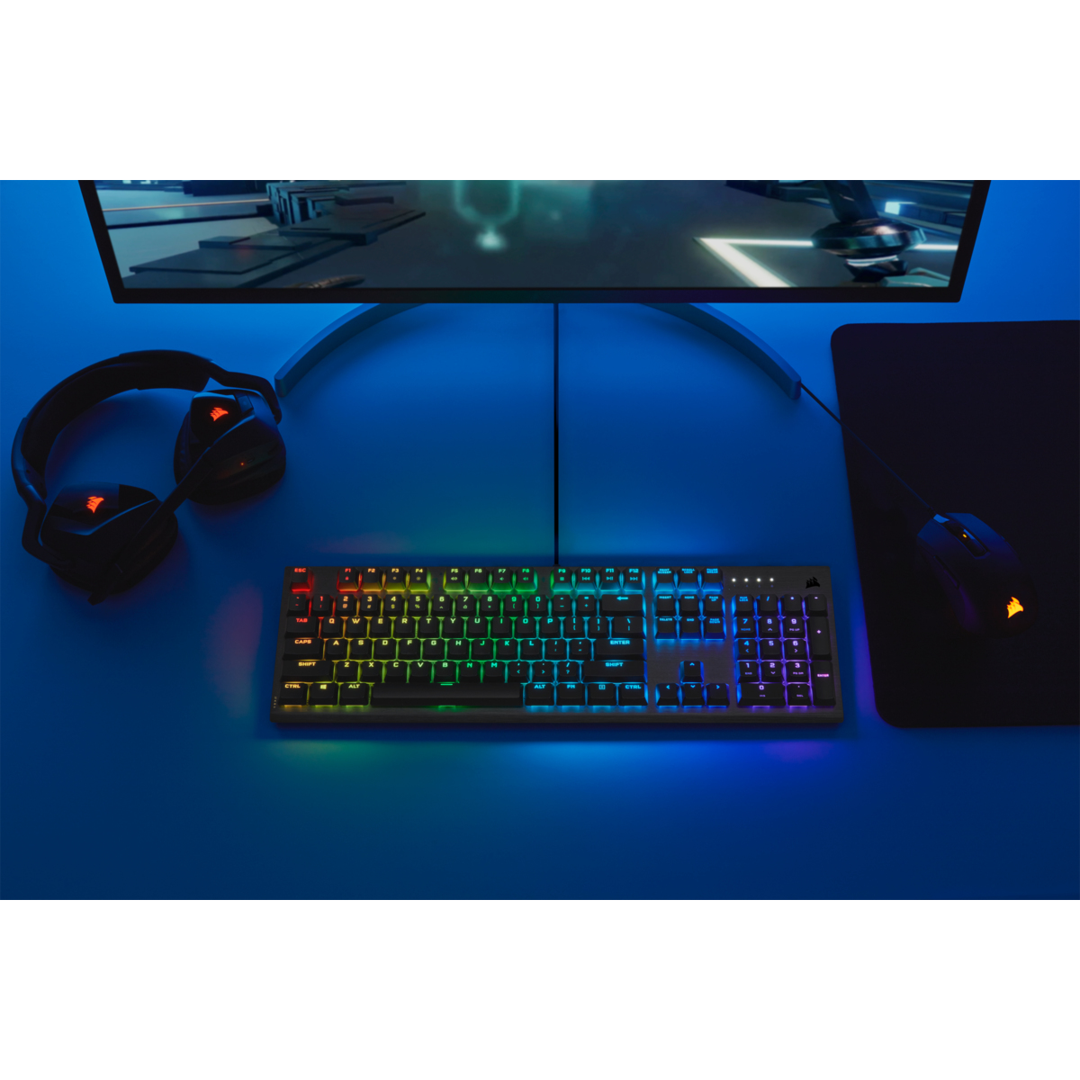 Corsair K60 RGB PRO Low Profile Tastatur Gaming USB Schwarz Corsair K60 RGB PRO Low Profile Tastatur Gaming USB Schwarz