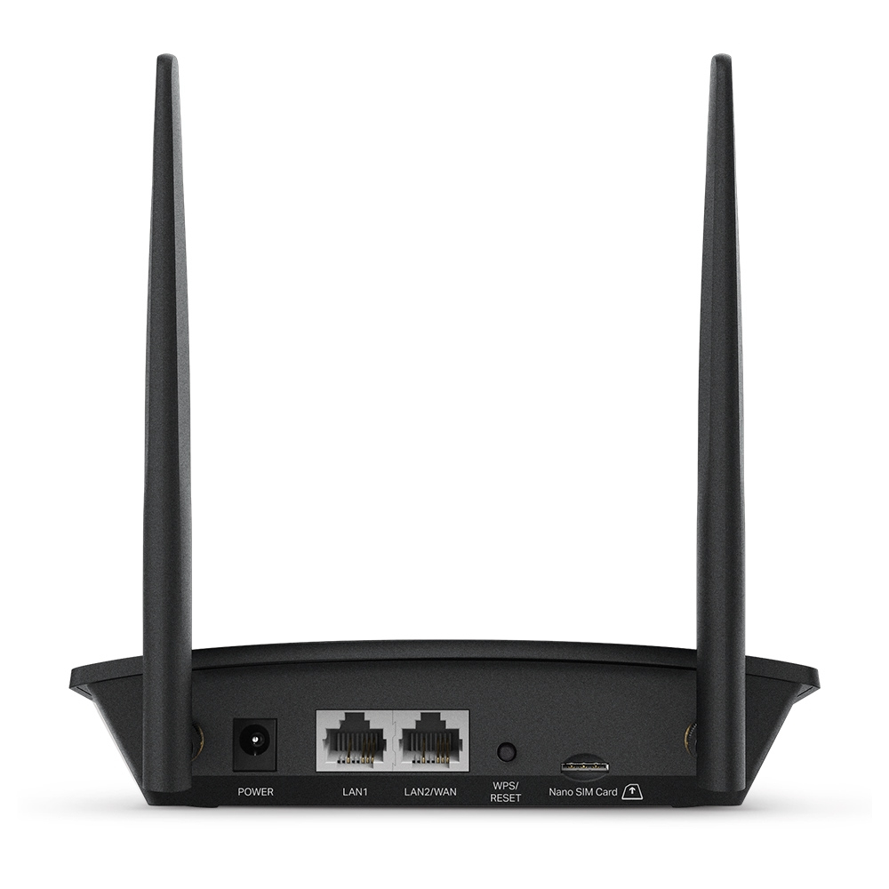 TP-Link 4G LTE Router 150 Mbit/s Wifi N 300 Mbit/s TL-MR100, 4G-Modem, 4G-Box, 2 x SMA für externe Antenne, 2 Ethernet-Ports, abnehmbare Antennen, kompatibel mit jedem Betreiber