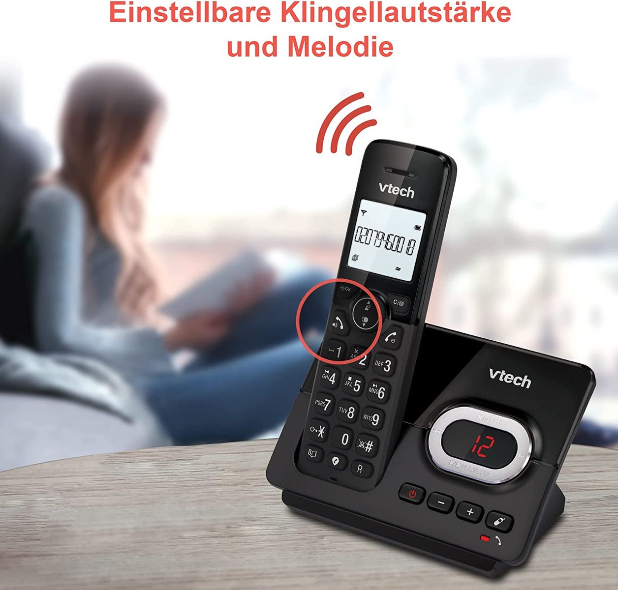 VTech CS2051 schnurloses Telefon Anrufbeantworter 2 Mobilteilen ECO+ Modus Festnetztelefon Anrufsperre Freisprechfunktion große Tasten zwei Zeilen Display VTech CS2051 schnurloses Telefon Anrufbeantworter 2 Mobilteilen ECO+ Modus Festnetztelefon Anrufsperre Freisprechfunktion große Tasten zwei Zeilen Display