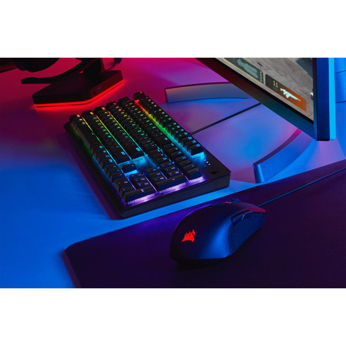 Corsair K60 RGB PRO Low Profile Tastatur Gaming USB Schwarz Corsair K60 RGB PRO Low Profile Tastatur Gaming USB Schwarz