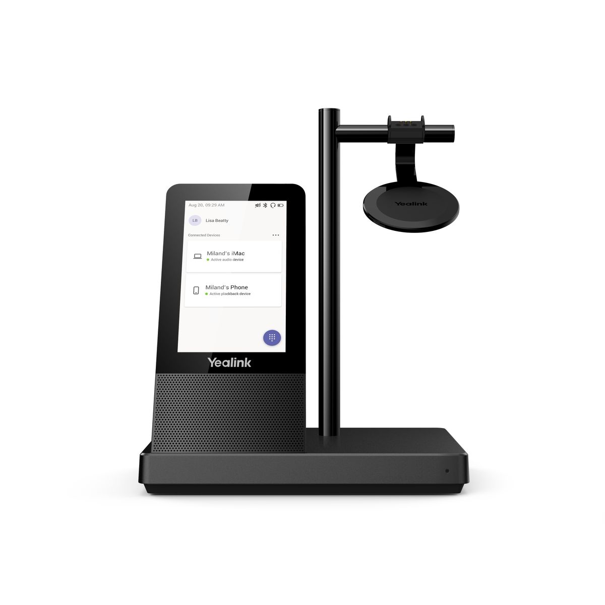 Yealink WH66 Duo DECT Wireless Headset Teams, Schwarz