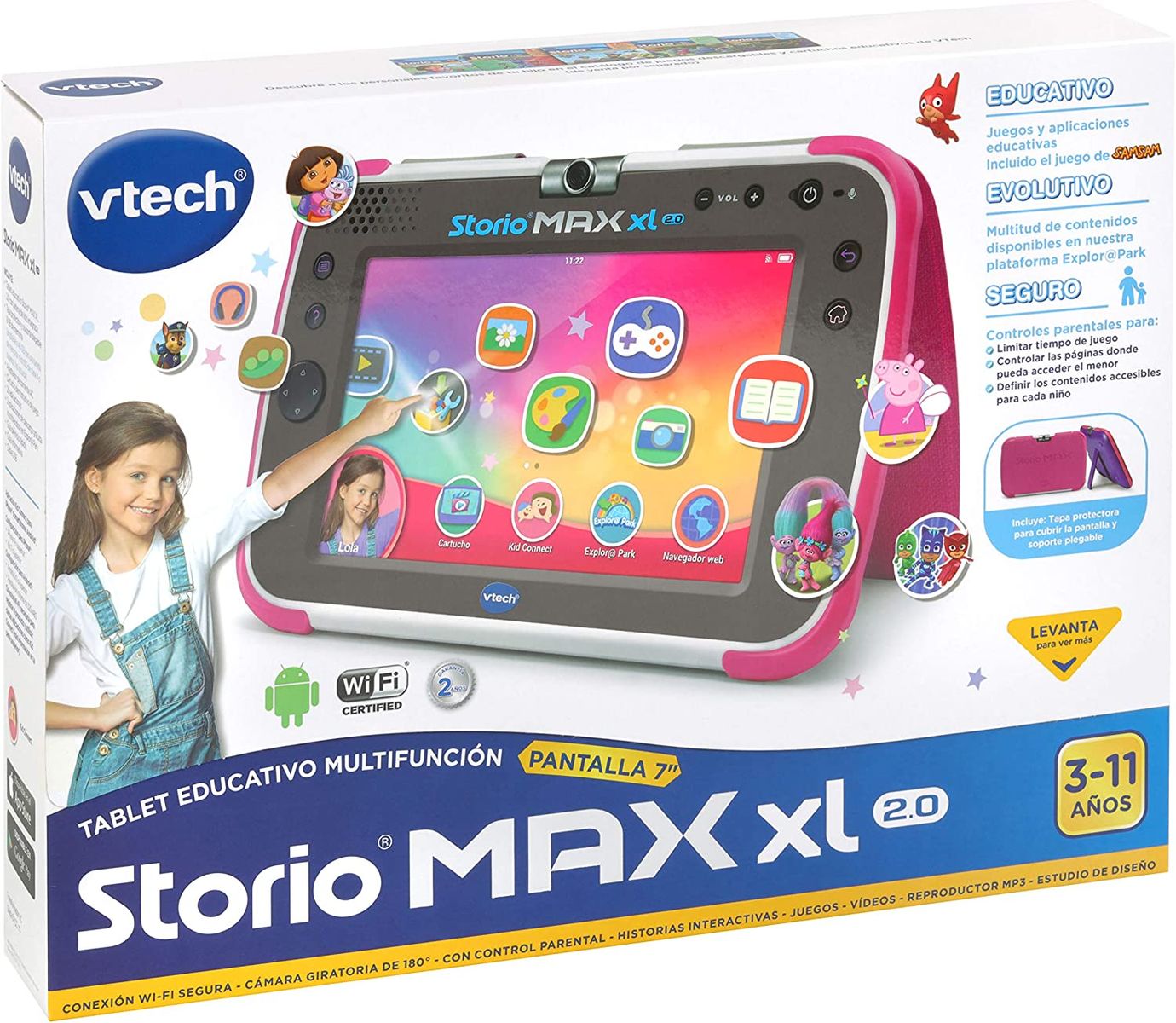 VTech Storio MAX XL 2.0 Multifunktionstablett Pink 80-194657