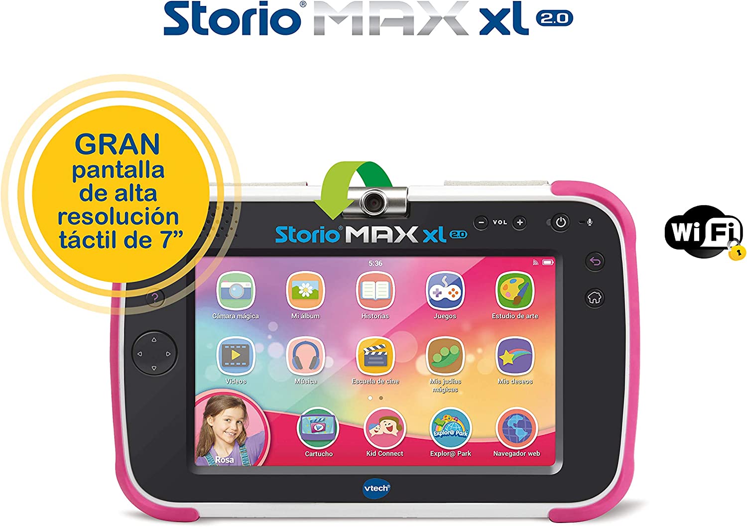VTech Storio MAX XL 2.0 Multifunktionstablett Pink 80-194657