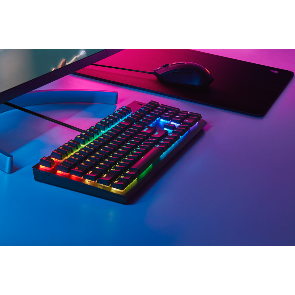 Corsair K60 RGB PRO Low Profile Tastatur Gaming USB Schwarz Corsair K60 RGB PRO Low Profile Tastatur Gaming USB Schwarz