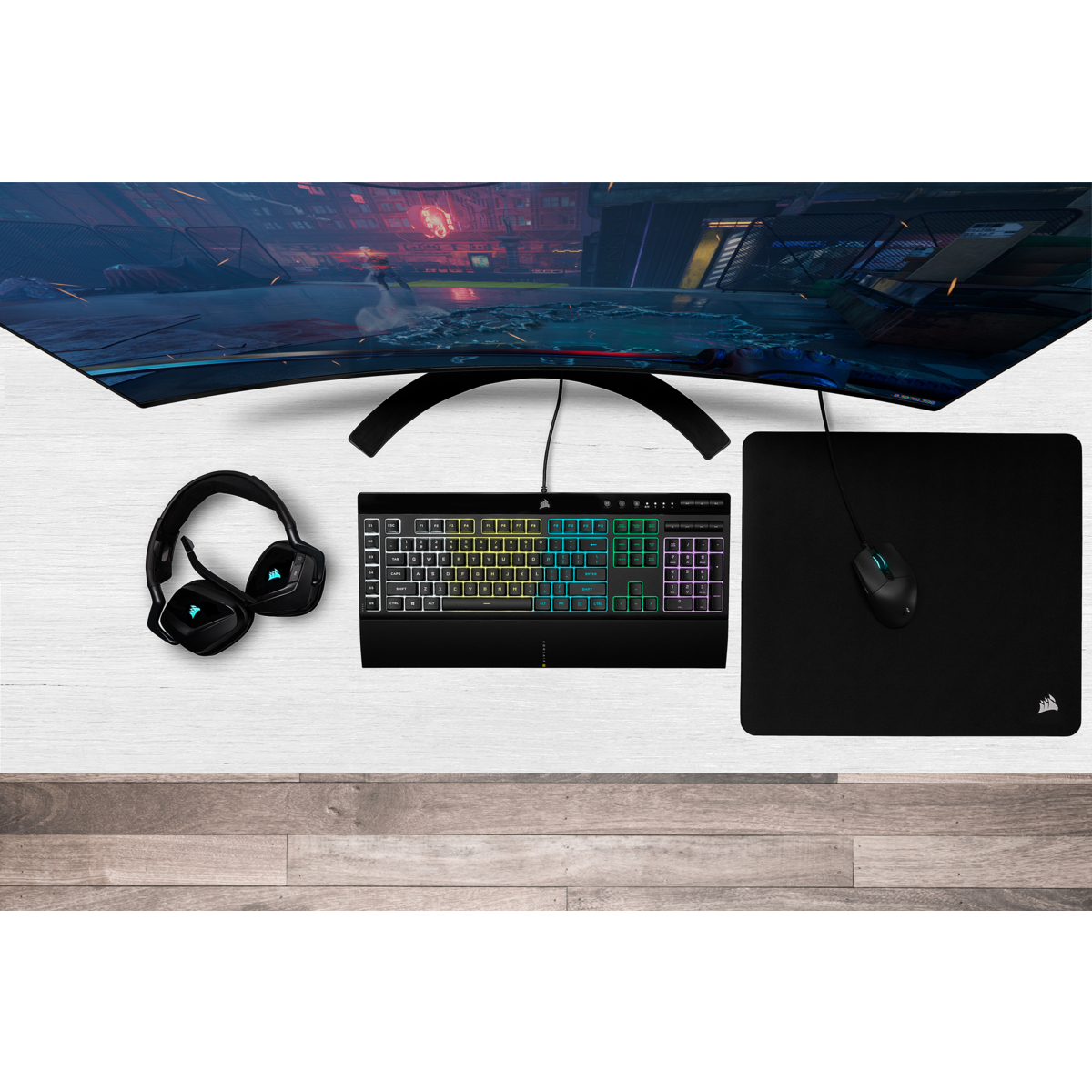 Corsair K55 RGB PRO Tastatur Gaming USB Schwarz - (DEU Layout - QWERTZ) Corsair K55 RGB PRO Tastatur Gaming USB Schwarz - (DEU Layout - QWERTZ)