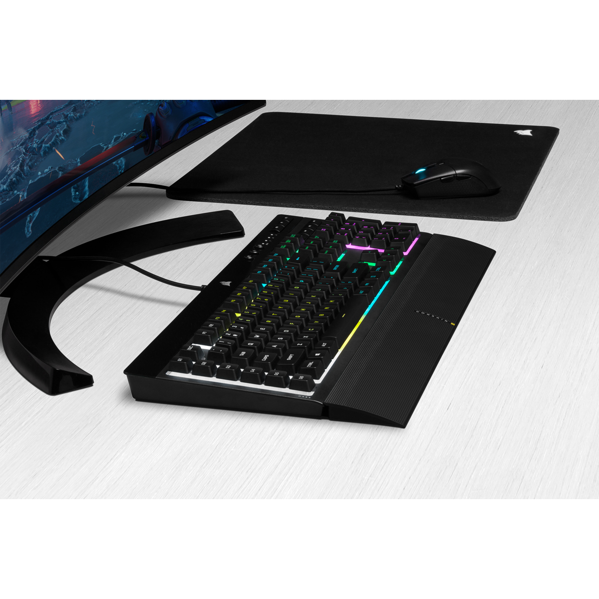 Corsair K55 RGB PRO Tastatur Gaming USB Schwarz - (DEU Layout - QWERTZ) Corsair K55 RGB PRO Tastatur Gaming USB Schwarz - (DEU Layout - QWERTZ)