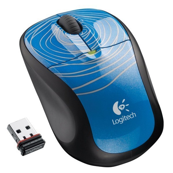 logitech M305 Optical Mouse Blue Swirl