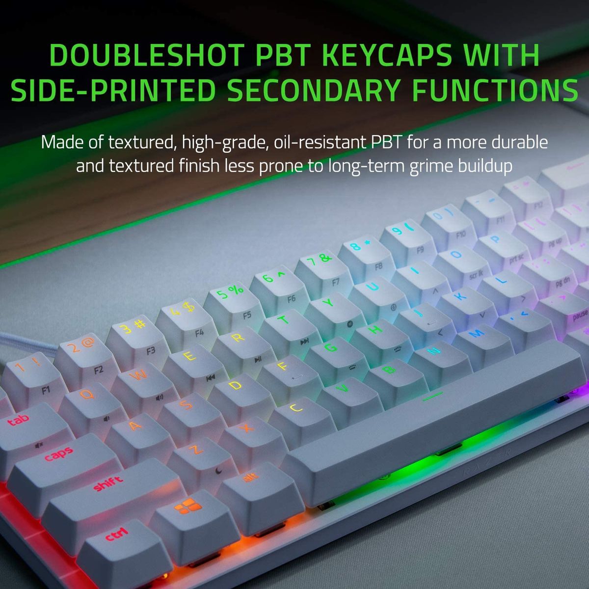Razer Huntsman Mini Gaming Keyboard Optical Red Switches RGB Mercury USA Layout QWERTY