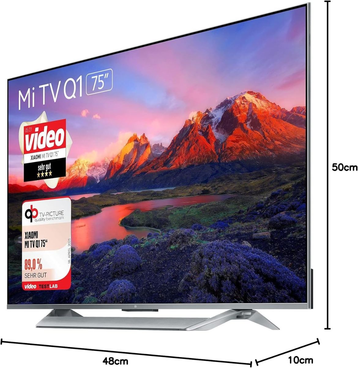 Xiaomi Q1 QLED Smart TV 75 Zoll (Frameless, Metal Design, UHD,120Hz, Dolby Vision, HDR 10+, 192-Zone Local dimming, Android 10.0, Netflix,Google Assistant, Bluetooth, HDMI 2.1, USB)